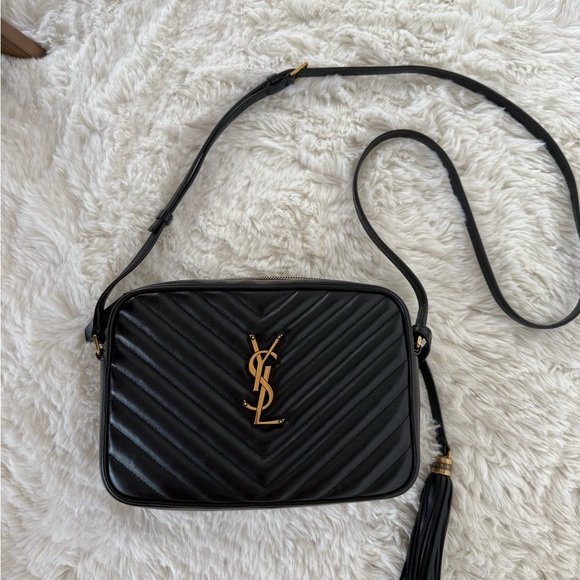 Saint Laurent Black Lou Camera Crossbody Bag - Picture 2 of 9